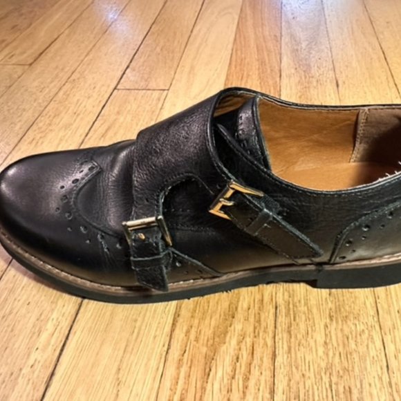 Tommy Hilfiger Women’s Black Leather Dilanee Buckled Oxford Size 9 - Picture 7 of 10